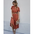 thumbnail image 3 of Collared Button Down Shirt Dress for Women Mid Calf Length, 3 of 3
