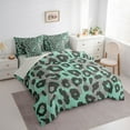 thumbnail image 3 of Manfei Leopard Print Bedding Twin Size,Jungle Wildlife Comforter Sets with Sheets,Green Black Farmhouse Bedding Sets Twin Size For Men Women,Lightweight Room Decorative Reversible,7pcs, 3 of 7