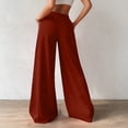 thumbnail image 4 of Tnhcen Women's High Waisted Wide Leg Pants with Pockets, 95% Polyester 5% Spandex Elastic Waist Palazzo Trousers, Casual Dance & Lounge Pants for Women S-2XL, 4 of 8