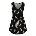 thumbnail image 5 of JINMGG Fashion Women's Summer V-Neck Sleeveless Print Casual Tank Top Blouse Black S, 5 of 7