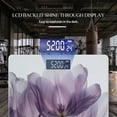 thumbnail image 3 of Bathroom Scale, Highly Accurate Digital Body Scale,Precisely Measures Weight up to 400 lbs-Purple Tulips Made From Sheer Against White Background, 3 of 4