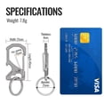 thumbnail image 3 of Key Unity Titanium Carabiner Keychain Clip, 2 inch Beer Bottle Opener Key Holder Multitool, Car Keys Keychain for Men Women KM05, 3 of 8