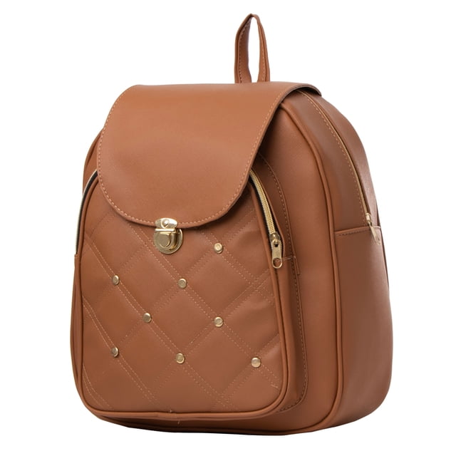 Mochila De Mujer Fana Nela Color Camel Reforzada