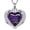 Silver-Purple, variant on Birthstone Cremation Jewelry Angel Wing Heart Urn Ashes Necklace for Women Wing Heart Urn Pendant Crystal Birthstone Urns for Human Ashes Memorial Locket