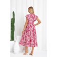 thumbnail image 3 of Vestido casual de verano GRACE KARIN Floral A Line Midi para mujer, 3 of 5