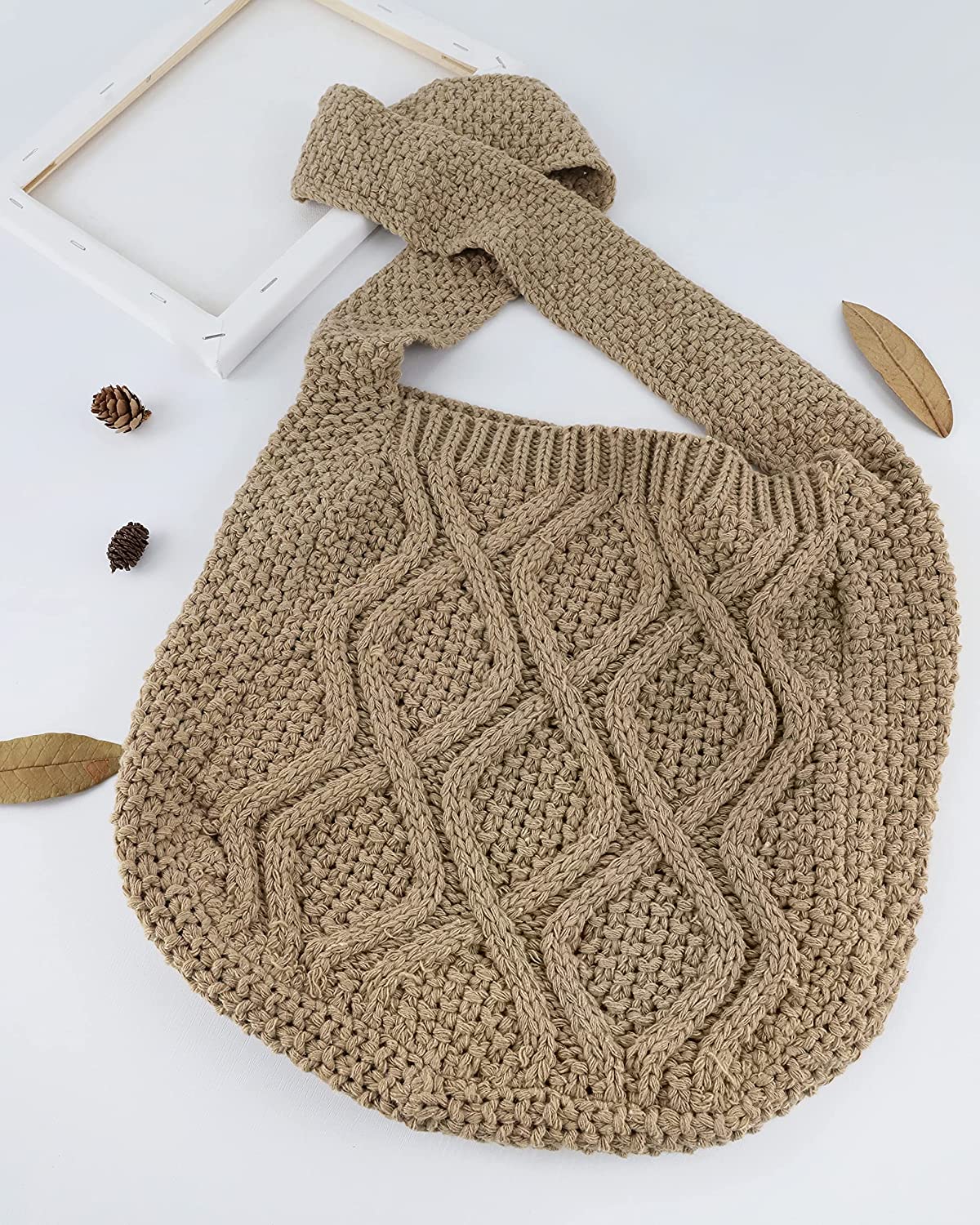 CoCopeaunts Women's Shoulder Handbags Crochet Bags Shoulder Shopping Bag tote bag aesthetic canvas tote cute tote bags
