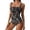 Dark Gray, variant on One Piece Bathing Suit for Women Tummy Control Swimsuit Slimming Vintage Swimwear