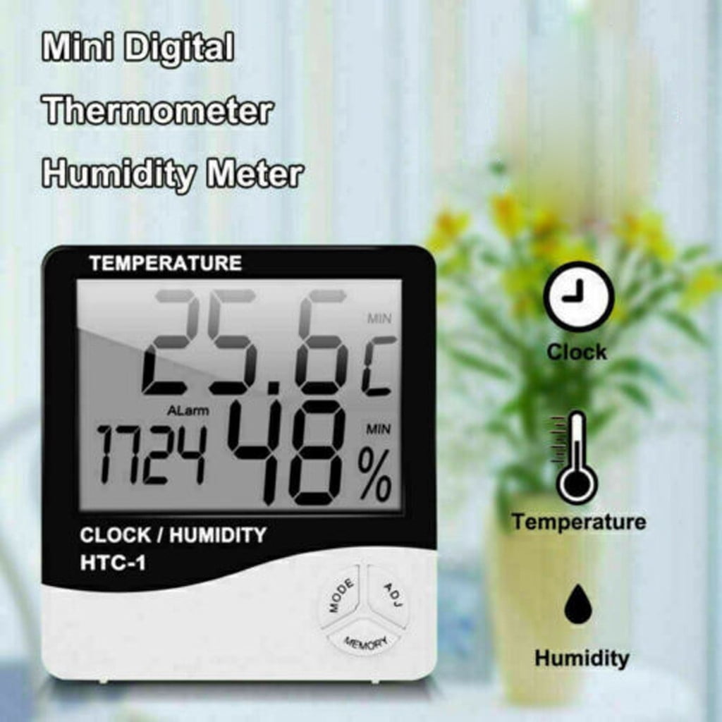 Details about   Digital LCD Thermometer Hygrometer Humidity Meter Room Indoor Temperature ClockD