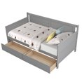thumbnail image 4 of Daybed with Storage Drawers, LegaHome Twin Size Solid Wood Daybed Heavy Duty Storage Sofa Bed, 10 Wooden Slats Support, Twin Daybed Frame for Kids Teens Adult, Holds 250lbs, No Box Spring Needed, Gray, 4 of 15