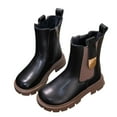 thumbnail image 3 of LYHaoo Girls Winter Warm Boots Waterproof Side Zipper Ankle Booties Sizes 1 Black(9-10 Years), 3 of 6