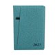 thumbnail image 1 of Cuaderno en inglés con tira de marcapáginas más ancha, escritura brillante de doble cara, cuaderno de horarios portátil en español para el trabajo, azul y verde, 1 of 9