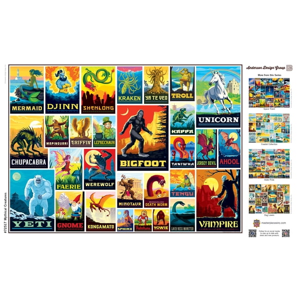 MasterPieces 1000 Piece Jigsaw Puzzle - Mythical Creatures Vintage