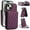 Darkpurple, variant on Crossbody Wallet Case for iPhone 14 Plus, Purse Magnetic Clasp RFID Blocking Card Holder, Elegant PU Leather Flip Kickstand Shockproof Protective Cover for iPhone 14 Plus, Purple