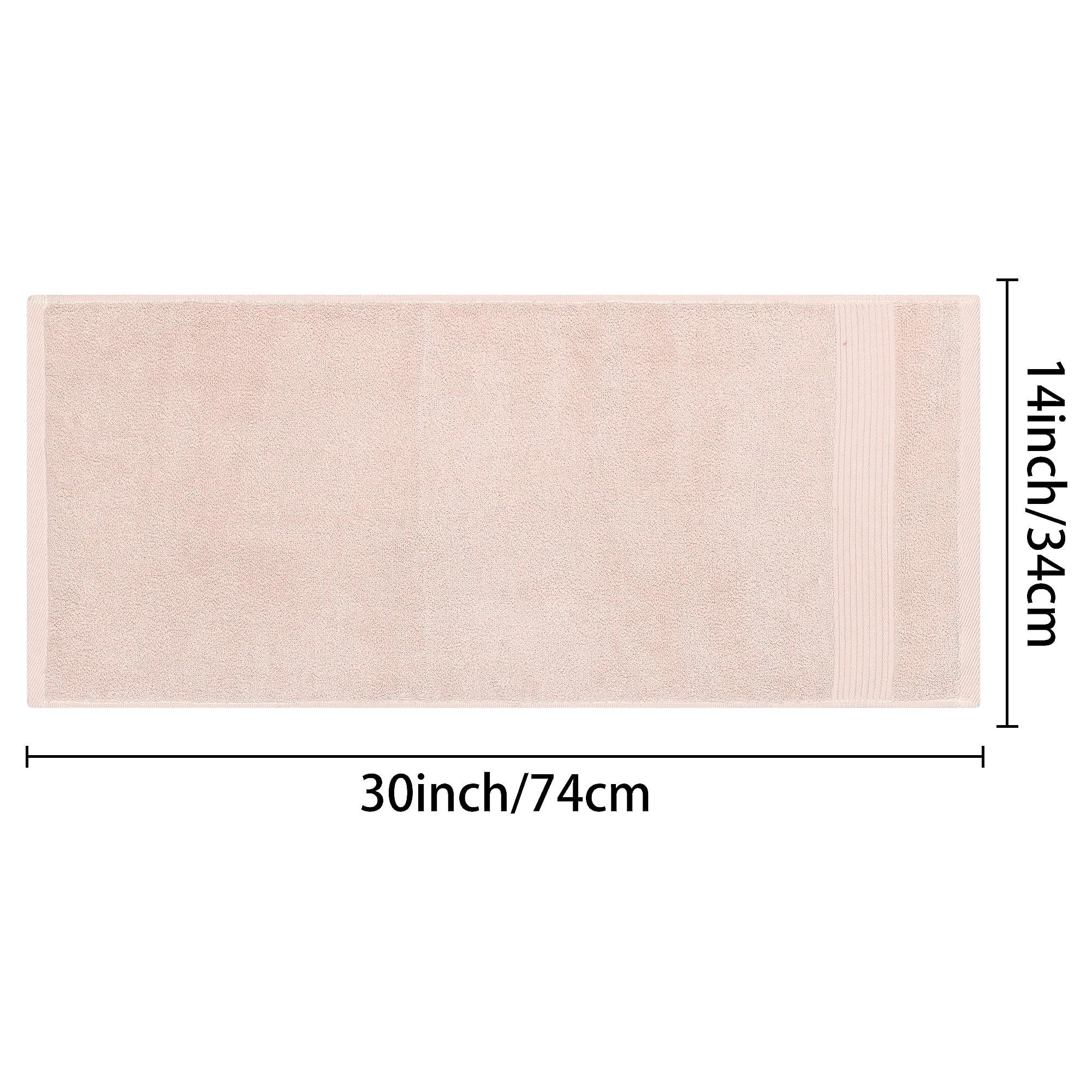 Unique Bargains Striped Pattern Cotton Hand Towels Highly Absorbent and Quick Dry Towels Pink 2