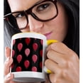 thumbnail image 2 of 3drose, Red and Black Balloon Pattern, 11oz Two-tone Yellow Mug, 2 of 6