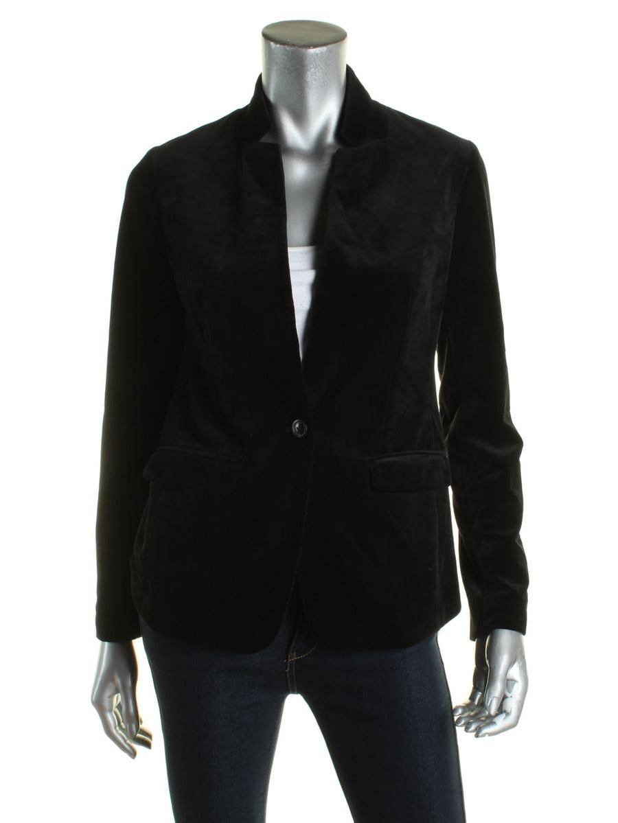 Maison Jules Womens Velvet Blazer