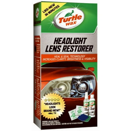 Headlight Lens Restorer Kit Unique Process Restores Dull Yellowed Head, Each