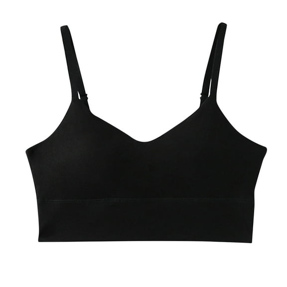 XFLWAM Sports Bras for Women Adjustable Spaghetti Straps Bralette Padded Yoga Bra Basic Wireless Bra Camisole