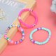 thumbnail image 4 of Juego de 3 pulseras elásticas coloridas de verano para playa, 6 cm (azul, rosa), 4 of 10