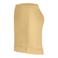 thumbnail image 5 of CHUMUD Women's Lace Trim Half Slip Side Slit Short Sleep Skirt Elastic Waist Breathable Loungewear, S-2XL, 5 of 5
