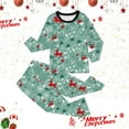 thumbnail image 2 of Little Baby Boy Christmas Outfit Kids Pajamas Cotton Long Sleeve Matching Holiday Set Girls Kids Xmas Jammies Size 6-7T, 2 of 5