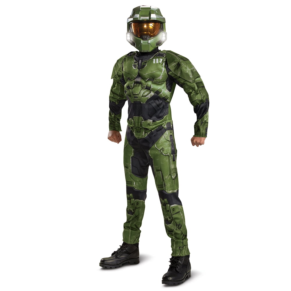 Disguise Halo Master Chief Infinite Lightup Deluxe Exclusive Halloween Costumes