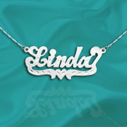 Sterling Silver Personalized Name Necklace with Name of Your Choice - Custom Name Necklace - Made in USA