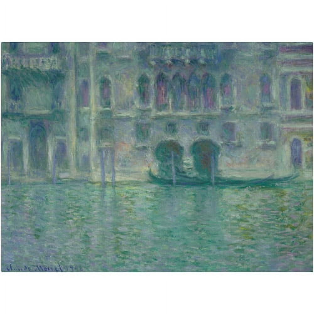 Trademark Fine Art Claude Monet Palazzo da Mula Venice 1908 Canvas Wall Art - 14x19