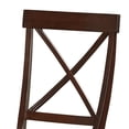 thumbnail image 6 of Rubberwood Cross Back Dining Side Chairs, Brown (Set of 2), 6 of 7