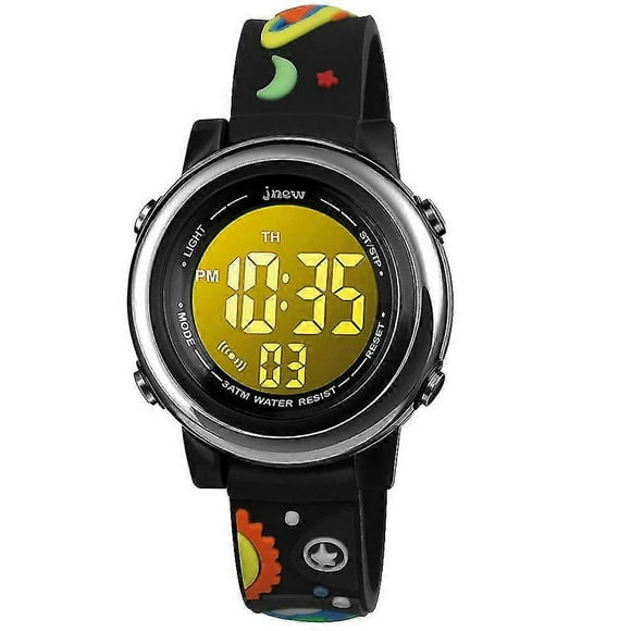 kids digital watch, 3d cartoon sports watch for 3-10 year boys girls, time date display