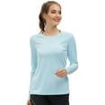thumbnail image 3 of MIER Women's UPF 50+ Sun Protection T-Shirt Long Sleeve Outdoor Shirts, Quick Dry, Blue, S, 3 of 6