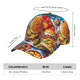 thumbnail image 2 of Balery Vibrant Picnic Food Spread Gorra de béisbol de tamaño ajustable para correr, entrenar y actividades al aire libre. Gorra de papá para todas las estaciones., 2 of 6