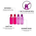 thumbnail image 3 of Tupperware Aquasafe Plastic Water Bottle Set, 1 Litre, Set of 4, Multicolour, 3 of 4