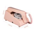 thumbnail image 4 of Teléfono de pared con cable Artisam vintage de disco giratorio rosa, 4 of 7