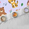 thumbnail image 4 of Homewish Wild Bear Crocodile Blackout Curtains Set of 2 (52x84 Each),Zoo Animal Giraffe Window Curtains,Purple Orange Green Curtains and Drapes For Boys Teens，Luxury Bedroom Decor, 4 of 6