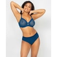 thumbnail image 3 of Sheer Mesh Full Coverage Unlined Underwire Bra - Blue Sapphire, 3 of 5
