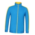 thumbnail image 2 of Chaqueta Corta de Invierno Forrado Cálido de para proteger Casual Cuello Alto con Cremallera para Deporte Azul amarillo l jinwen Chaquetas cortas con cremallera, 2 of 8