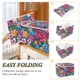 thumbnail image 2 of Yayeee Collapsible Cube Storage Bin with Lid Fabric Closet Decorative Basket with Handles, Charming Floral Pattern, 2 of 7