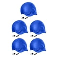 thumbnail image 1 of Minnieouse Gorro de natación elástico para mujer, tapones para los oídos impermeables, Clip para la nariz resistente a la humedad, baño, Type2 NO2, 1 of 6