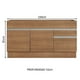 thumbnail image 3 of Mueble de Cocina Madesa Glamy 150 cm 2 Cajones 2 Puertas Marrón, 3 of 10