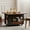 Black + Walnut + MDF, variant on [Luckynote]27.6'' Modern Multi-Function Coffee Table/Side Table with Foldable Top & Casters, Multi-tier storage, White & Walnut