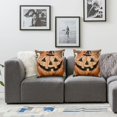 thumbnail image 2 of Halloween Boo It's Spooky Season Cute Ghost Throw Pillow Covers,  Horror Pumpkin Bat Polka Dot Cushion Case for Sofa Couch Pink, 2 of 7