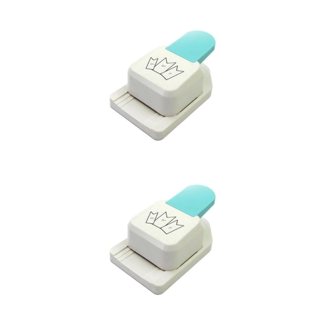 Transemion Zinc Alloy Rounded Corner Punch Portable Gift Label Crafts Photo Greeting Card Handicraft Tag Maker Punching Tool Square 2Set