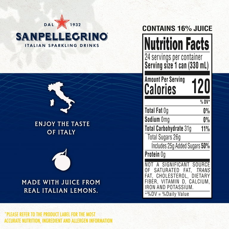 Sanpellegrino Limonata Sparkling Lemonade, 11.15 fl oz, 24 Pack photo 6