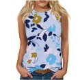 thumbnail image 5 of QUNYINEY Casual Tank Tops for Women 2025 Crew Neck Floral Sleeveless Tops Loose Summer Basic Tank Tops, 5 of 5