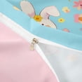 thumbnail image 4 of Erosebridal Kids Easter Rabbit Eggs Twin Bedding,Boys Girls Spring Cartoon Flowers Duvet Cover Set,2pcs,No Comforter,Pink Reversible, 4 of 6