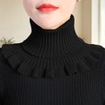 thumbnail image 4 of MEICHEN Knitted Neck Warmer for Women Solid Color Detachable High Collar Scarves Fall Fashion Shawl Wraps, 4 of 5