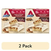(2 pack) Atkins Vanilla Caramel Pretzel Protein Meal Bar, Low Sugar, Meal Replacement, Keto Friendly, 5 Count