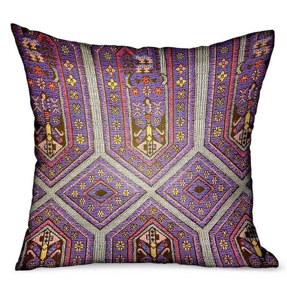 Plutus Parisian Vibes Purple Geometric Luxury Outdoor/Indoor Throw Pillow Double sided 22" x 22"