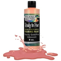 Pouring Masters Peachy Gold/Pink Iridescent Special Effects Pouring Paint - 8 Ounce Bottle - Acrylic Ready to Pour Pre-Mixed Water Based for Canvas, Wood, Paper, Crafts, Tile, Rocks and More